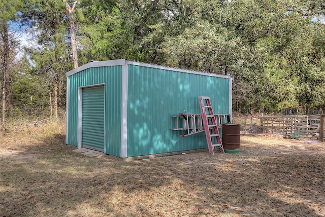 view of outdoor structure