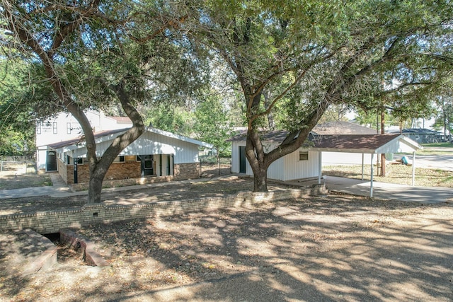 view of front of house with a carport