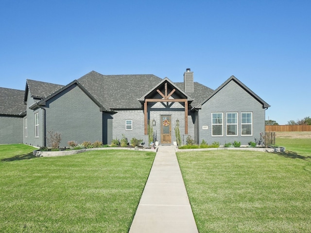 view of front of house with a front yard