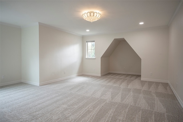 bonus room with light colored carpet