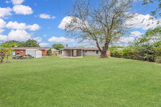 view of yard with a patio