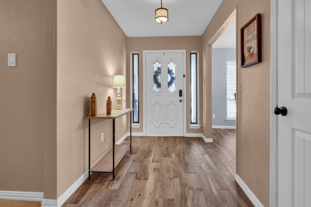 entryway featuring light wood-type flooring