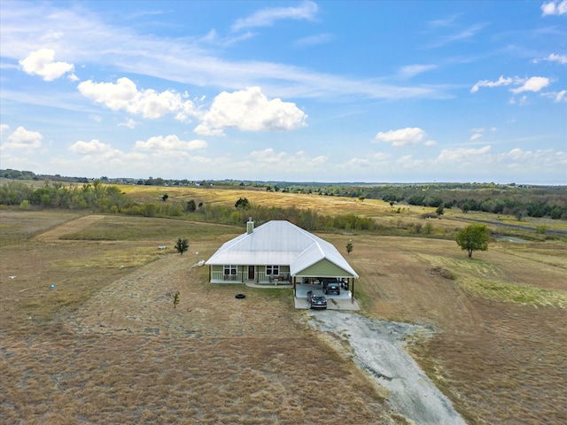 bird's eye view with a rural view