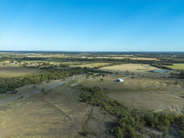 drone / aerial view featuring a rural view