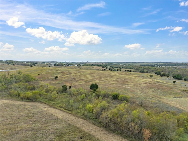 bird's eye view with a rural view