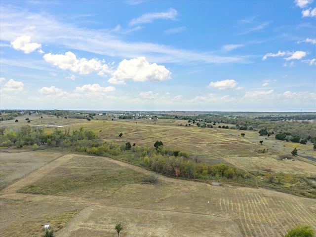 aerial view with a rural view