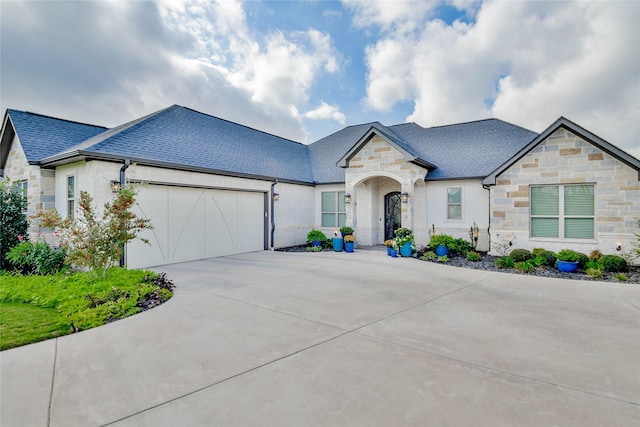 view of front of home featuring a garage