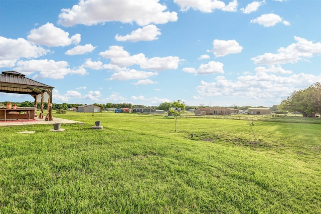 view of yard featuring a gazebo