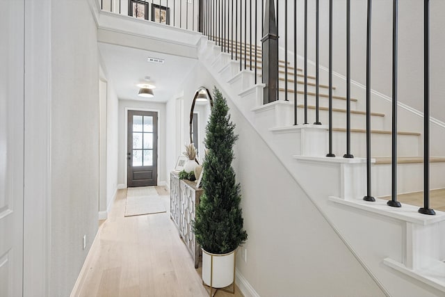 entryway featuring light wood-type flooring