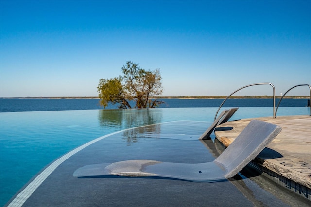 exterior space with a boat dock