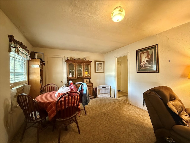 dining room featuring carpet flooring