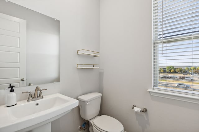 bathroom featuring toilet and sink