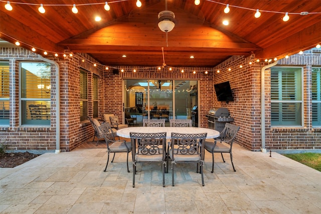 view of patio featuring grilling area