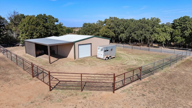 exterior space featuring a rural view