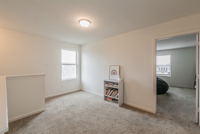 carpeted spare room with a wealth of natural light