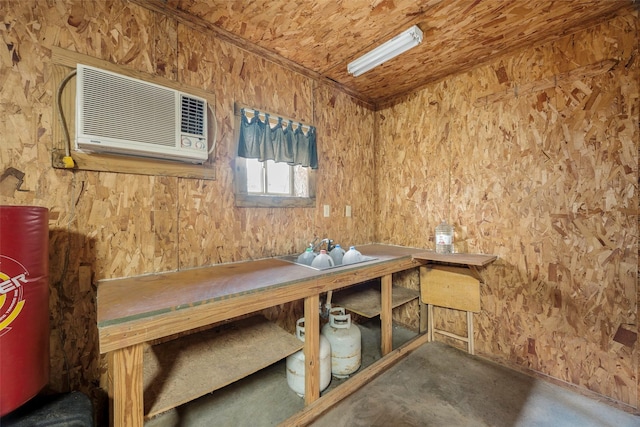 miscellaneous room featuring an AC wall unit