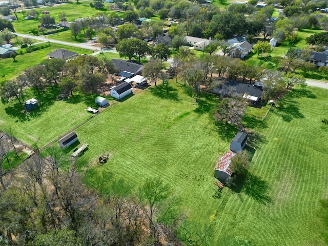 drone / aerial view with a rural view