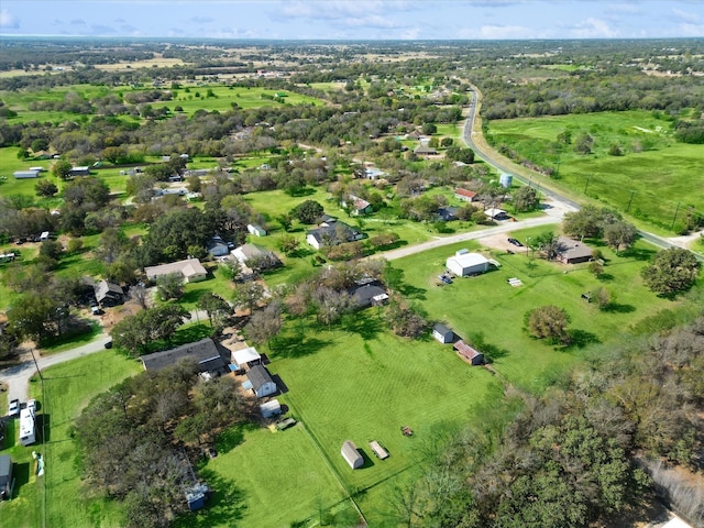 bird's eye view with a rural view