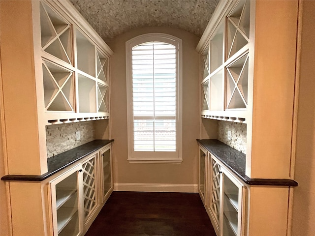 interior space featuring dark hardwood / wood-style flooring