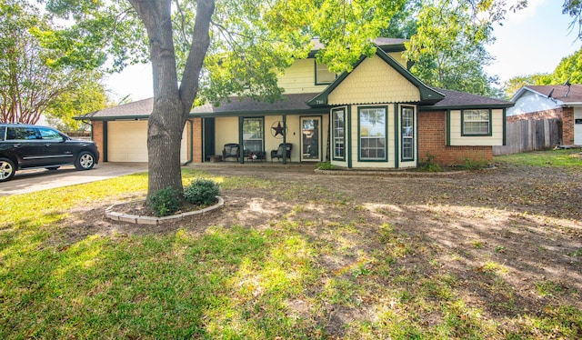 view of front facade with a garage