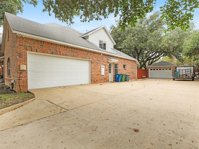 view of property exterior featuring a garage