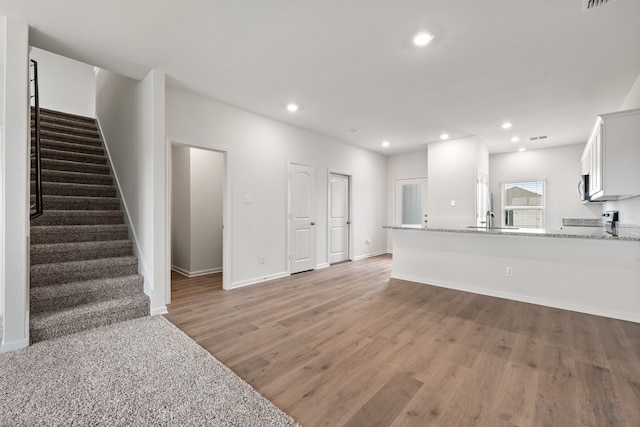 living room featuring light hardwood / wood-style floors