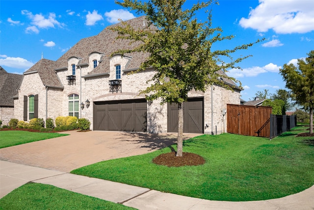 view of front of house featuring a front lawn