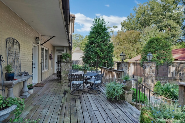 view of wooden deck