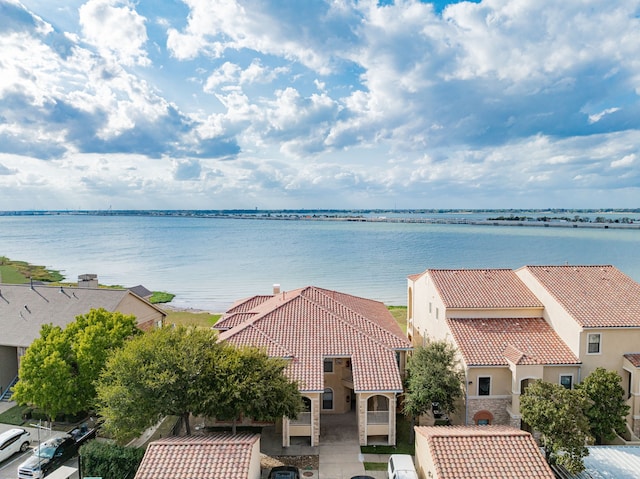 property view of water featuring a residential view