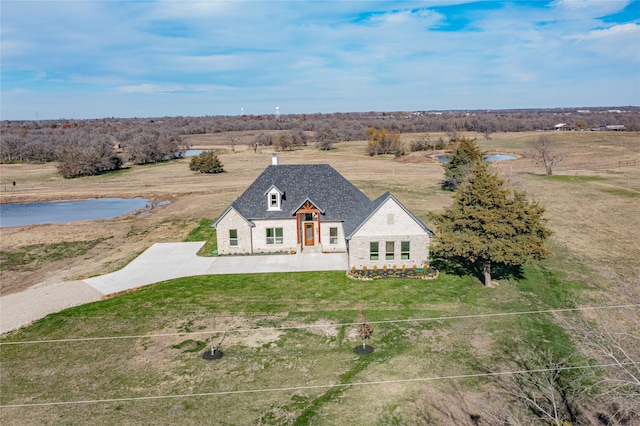 bird's eye view with a rural view