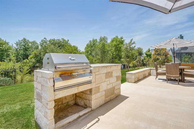 view of patio / terrace with grilling area and area for grilling