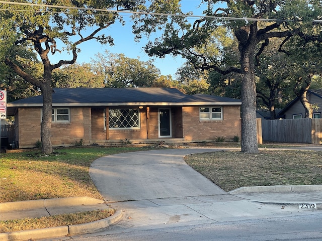 view of ranch-style house