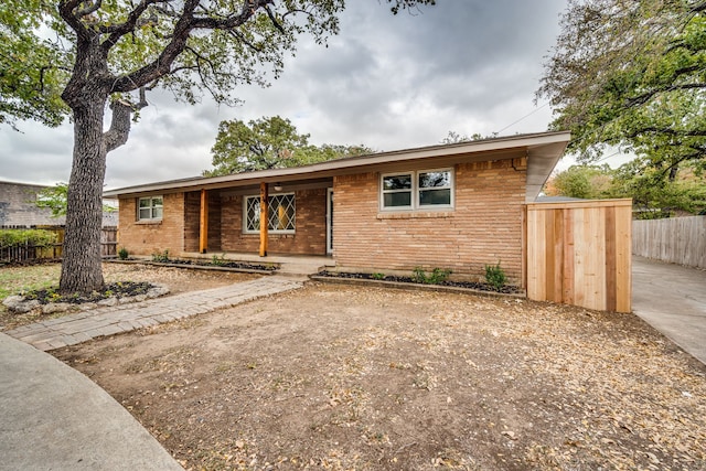 view of ranch-style home