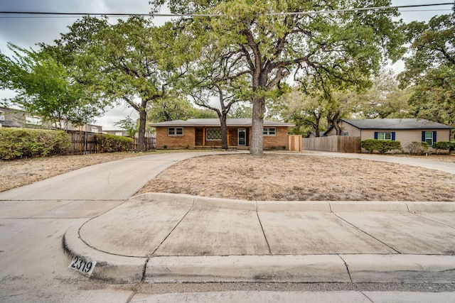 view of ranch-style house