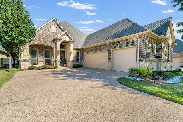 view of front facade with a garage