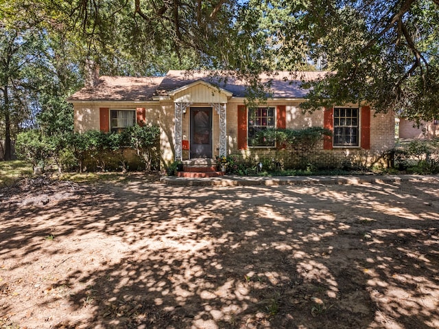 view of single story home