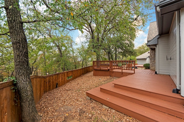 view of wooden deck