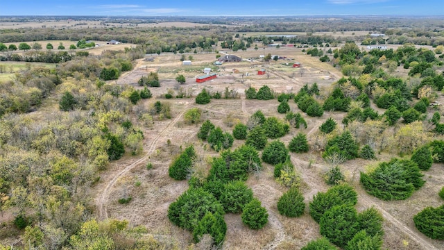 bird's eye view with a rural view