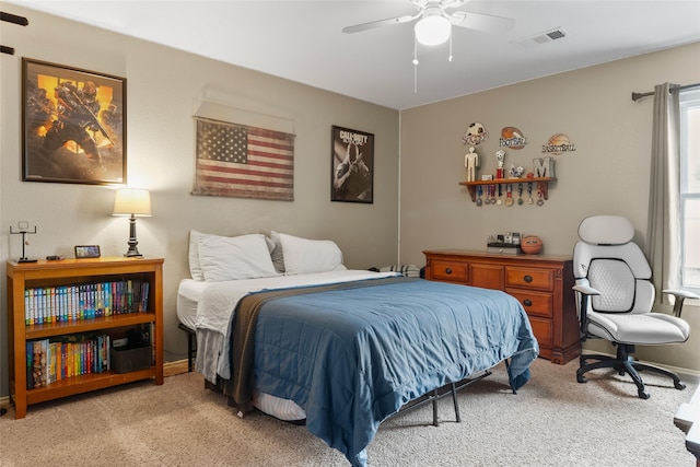 628 Destin Dr, Fort Worth, TX 76131 - bedroom featuring light colored carpet, a ceiling fan, and baseboards