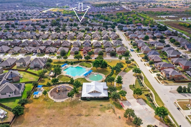 628 Destin Dr, Fort Worth, TX 76131 - aerial view of property and surrounding area featuring a pool area