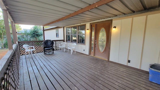 view of wooden deck