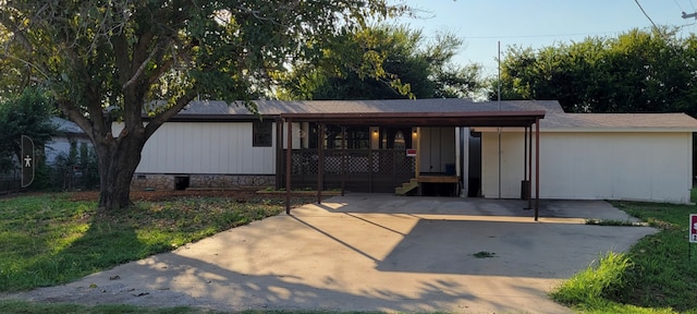 view of ranch-style home