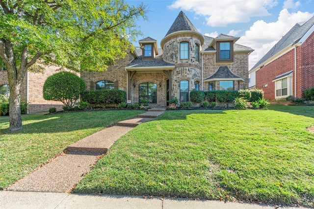 view of front of property with a front yard