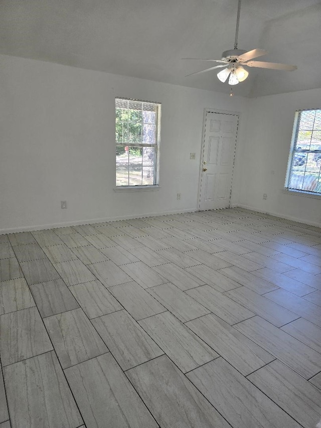 empty room with ceiling fan