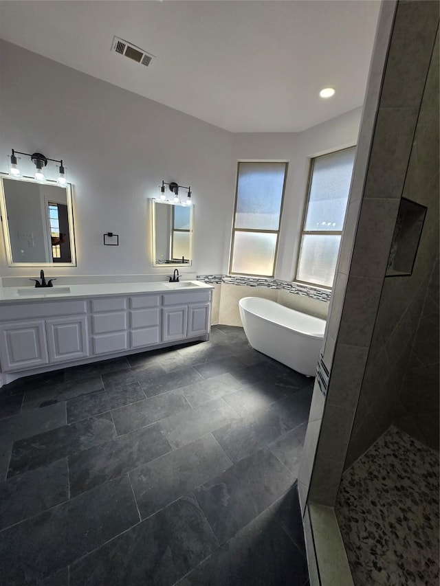 16536 County Road 221, Forney, TX 75126 - bathroom featuring vanity and plus walk in shower