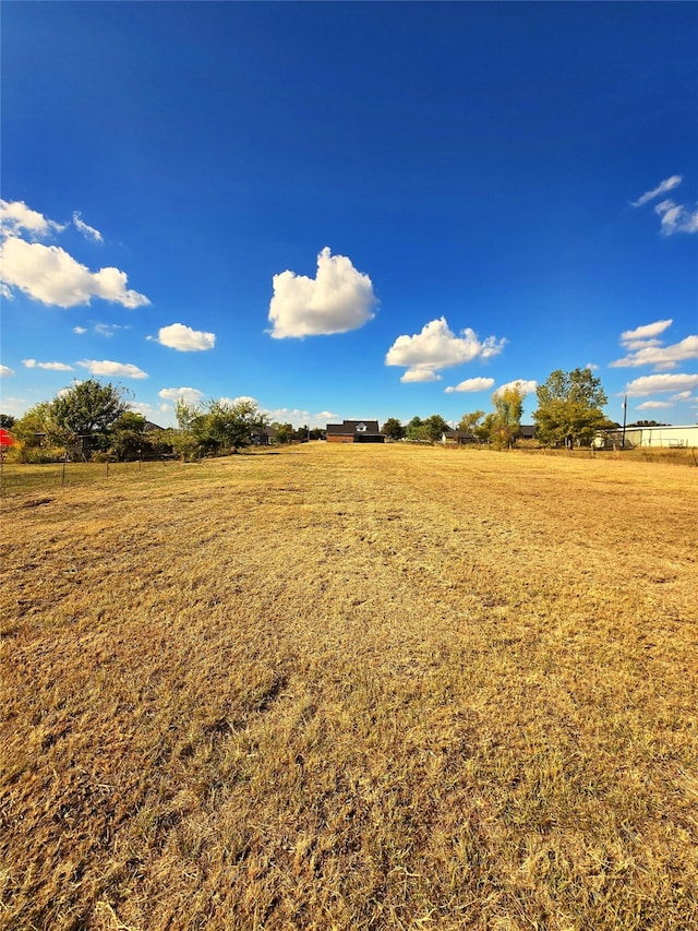 view of yard with a rural view