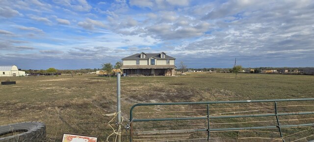 exterior space featuring a rural view