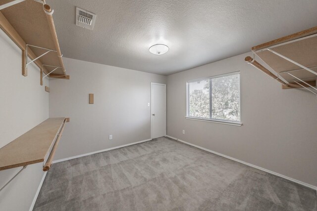 walk in closet featuring carpet floors