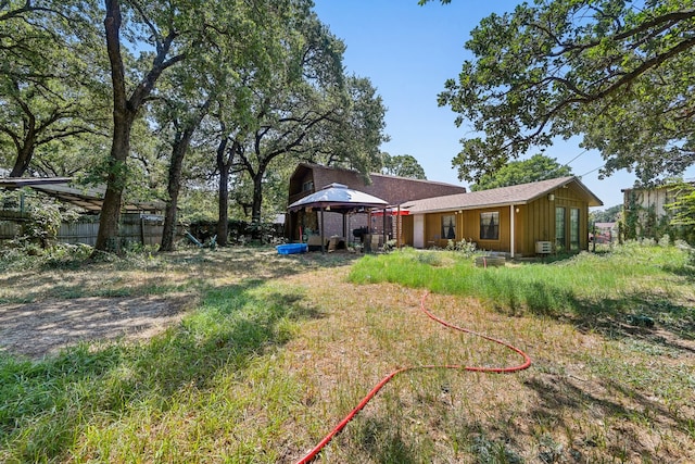 exterior space featuring a gazebo