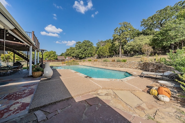 view of pool with a patio area